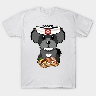 Sushi Chef Cute Schnauzer T-Shirt